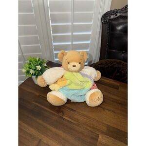 Vintage Kaloo Teddy Plush bear for baby 1998 Colorful Stuffed Animal HTF